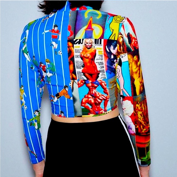 Fashion Brand Company AI Soccer Stripe Long Sleeve Mock Neck Top - Picture 3 of 7